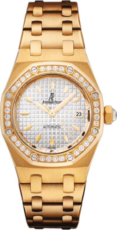 Audemars Piguet,Royal Oak 33mm,33mm,Yellow Gold,Silver,White,Automatic,Day,40hours,77321BA,77321BA.ZZ.1230BA.01