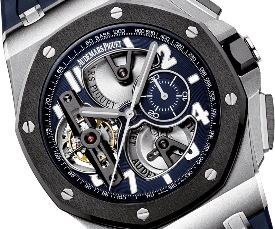 Audemars Piguet,Royal Oak Offshore 44mm,44mm,Ceramic,Platinum,Blue,Handwound,Chronograph,Tourbillon,26388PO,26388PO.OO.D027CA.01