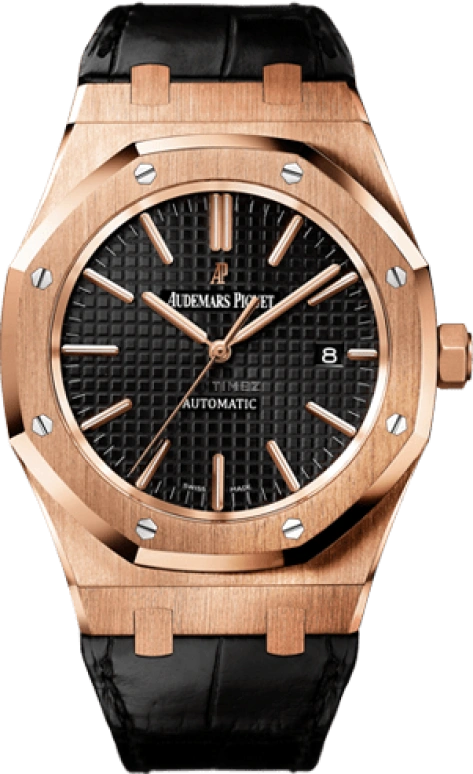 Audemars Piguet,Royal Oak 41mm,41mm,Rose Gold,Black,Automatic,Day,60hours,15400OR,15400OR.OO.D002CR.01