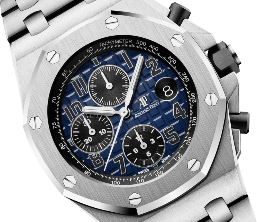 Audemars Piguet,Royal Oak Offshore 42mm,42mm,Ceramic,Platinum,Blue,Automatic,Chronograph,Day,26470PT,26470PT.OO.1000PT.02