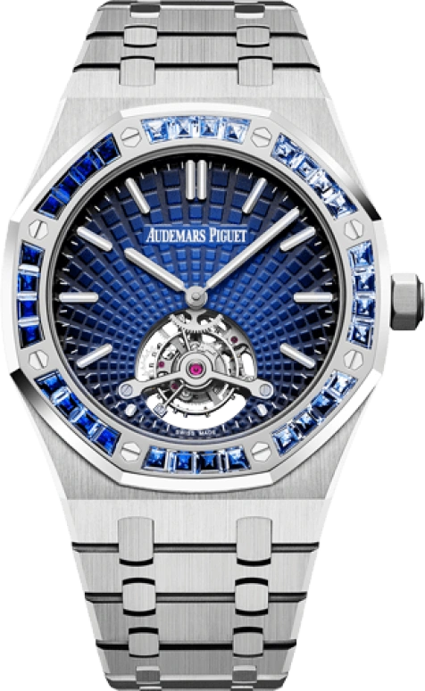 Audemars Piguet,Royal Oak 41mm,41mm,Platinum,Blue,Handwound,Tourbillon,70hours,26521PT,26521PT.YY.1220PT.01