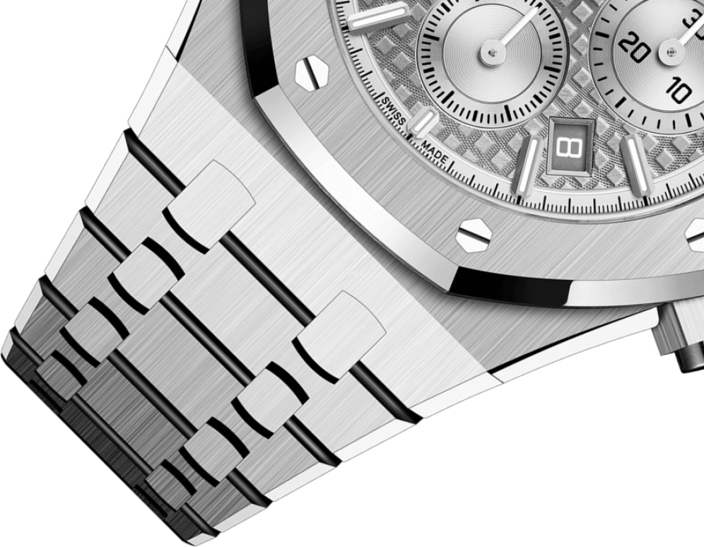 Audemars Piguet,Royal Oak 38mm,38mm,Stainless Steel,Grey,Automatic,Chronograph,Day,26715ST,26715ST.OO.1356ST.02