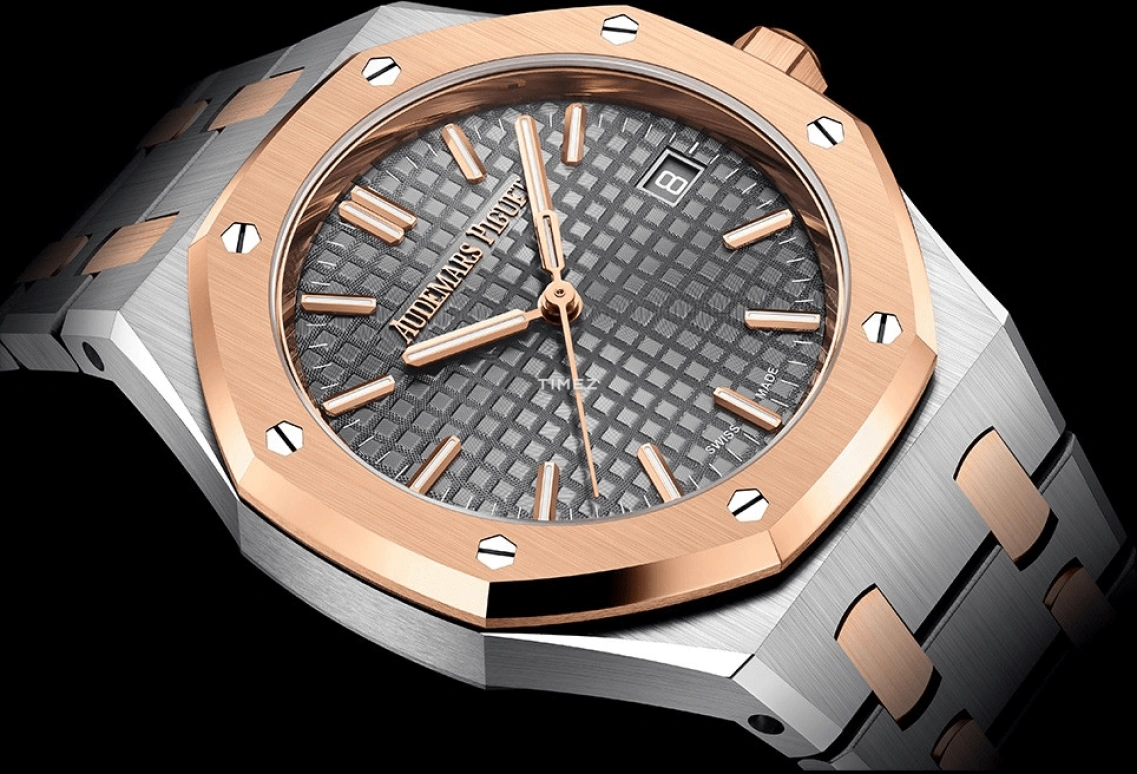 Audemars Piguet,Royal Oak 34mm,34mm,Stainless Steel,Grey,Automatic,Day,50hours,77450SR,77450SR.OO.1361SR.03