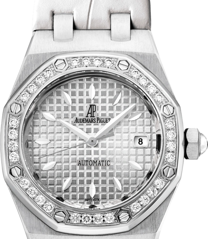 Audemars Piguet,Royal Oak 33mm,33mm,Stainless Steel,Silver,White,Silver White,Automatic,Day,40hours,77321ST,77321ST.ZZ.D012CR.01