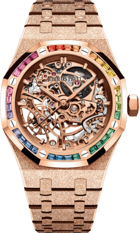 Audemars Piguet,Royal Oak 37mm,37mm,Pink Gold,Skeleton,Automatic,Double Balance,15468OR,15468OR.YG.1259OR.01