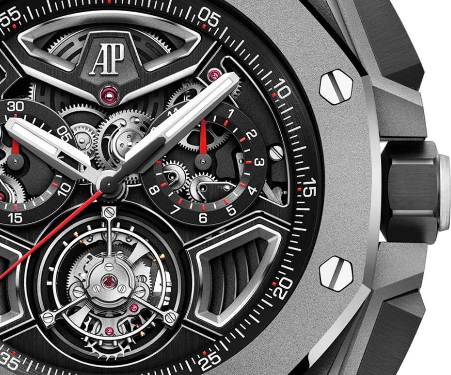 Audemars Piguet,Royal Oak Offshore 43mm,43mm,Titanium,Skeleton,Automatic,Chronograph,Tourbillon,26622TI,26622TI.GG.D002CA.01