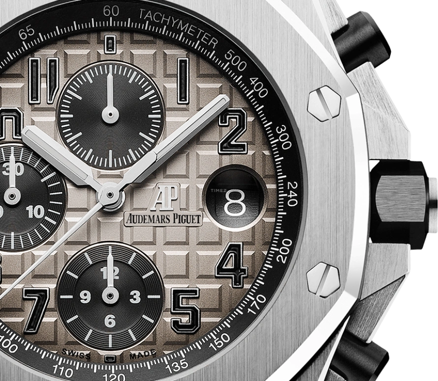 Audemars Piguet,Royal Oak Offshore 42mm,42mm,Ceramic,Platinum,Grey,Automatic,Chronograph,Day,26470PT,26470PT.OO.1000PT.01