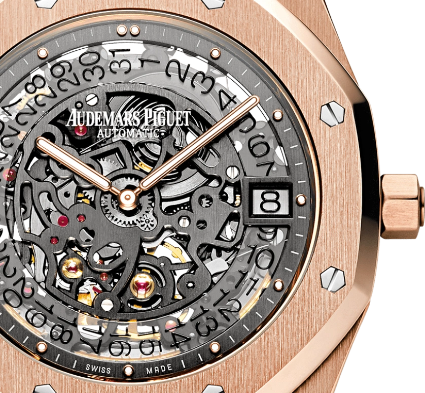 Audemars Piguet,Royal Oak 39mm,39mm,Rose Gold,Skeleton,Stone Gray,Automatic,Day,Skeleton,15204OR,15204OR.OO.1240OR.01