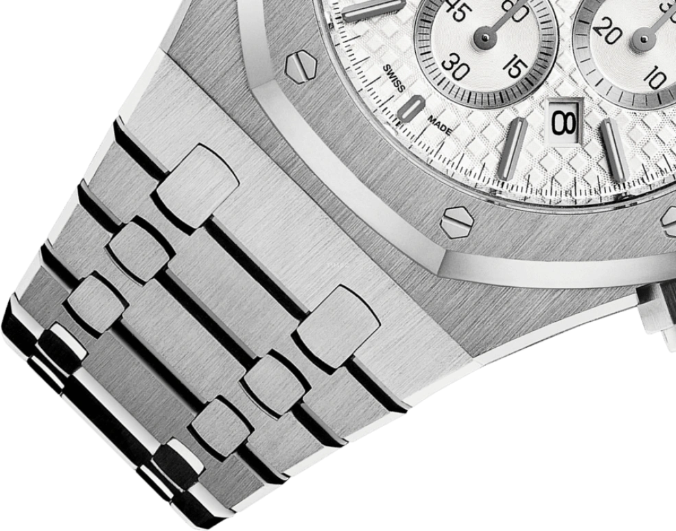 Audemars Piguet,Royal Oak 41mm,41mm,Stainless Steel,Silver,White,Automatic,Chronograph,Day,26320ST,26320ST.OO.1220ST.02