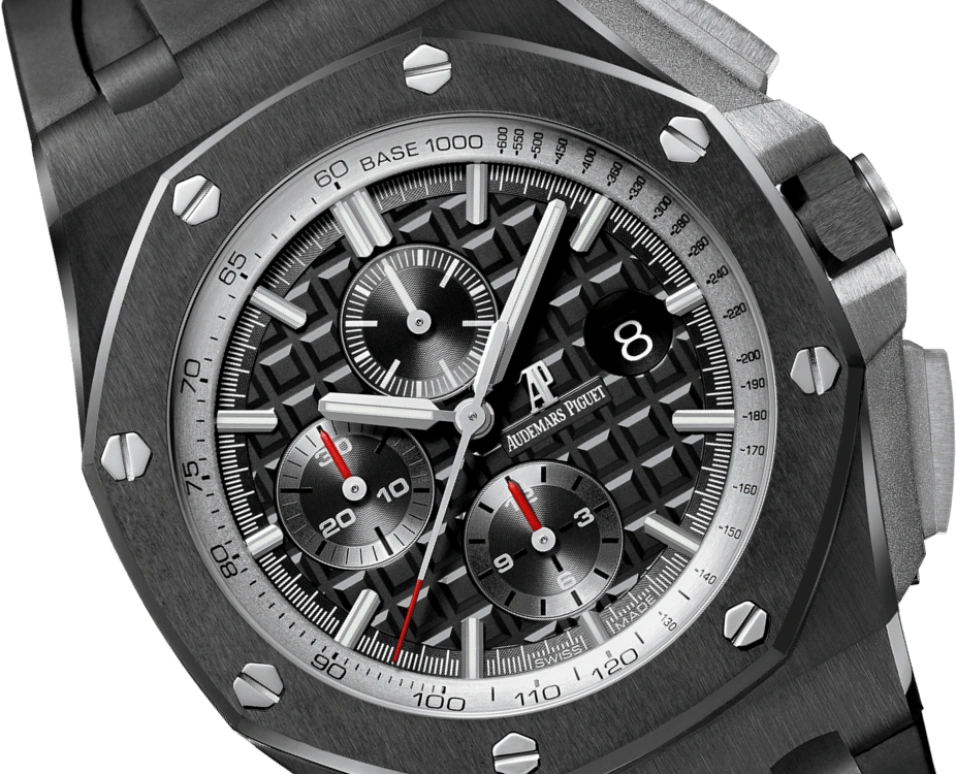 Audemars Piguet,Royal Oak Offshore 44mm,44mm,Titanium,Ceramic,Black,Automatic,Chronograph,Day,26402CE,26402CE.OO.A002CA.02