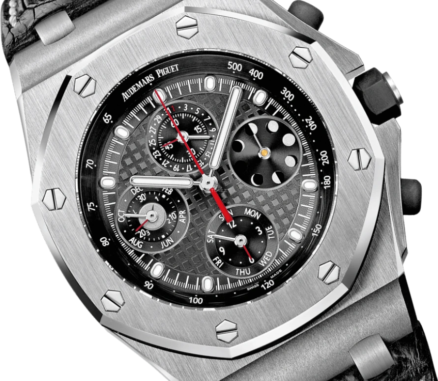 Audemars Piguet,Royal Oak Offshore 42mm,42mm,Titanium,Black,Automatic,Chronograph,Moonphase,Perpetual Calendar,Leap Year,38hours,In-house Caliber,26209TI,26209TI.OO.D101CR.01