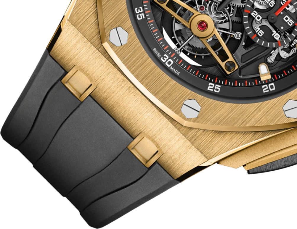 Audemars Piguet,Royal Oak Offshore 44mm,44mm,Ceramic,Yellow Gold,Skeleton,Handwound,Chronograph,Tourbillon,26407BA,26407BA.OO.A002CA.01