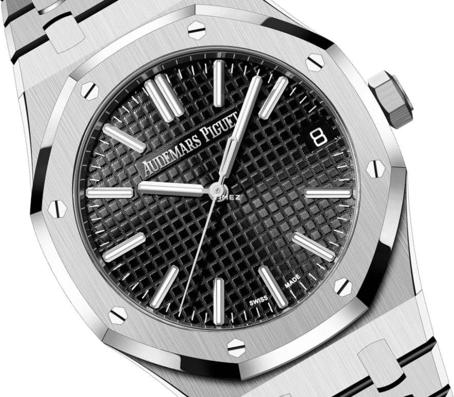 Audemars Piguet,Royal Oak 41mm,41mm,Stainless Steel,Black,Automatic,Day,70hours,15510ST,15510ST.OO.1320ST.07