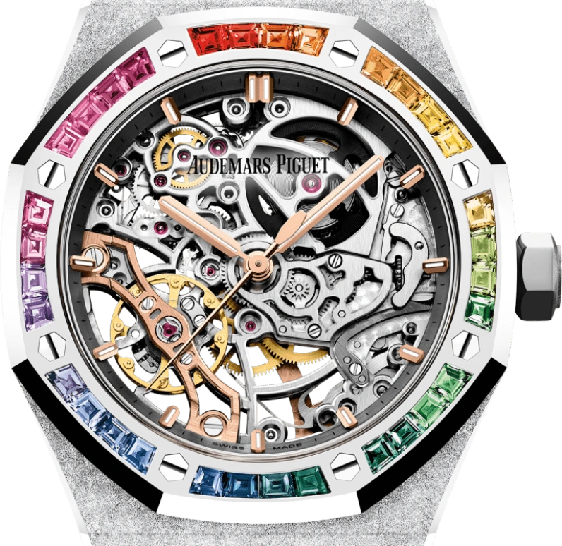 Audemars Piguet,Royal Oak 37mm,37mm,White Gold,Skeleton,Automatic,Double Balance,15468BC,15468BC.YG.1259BC.01