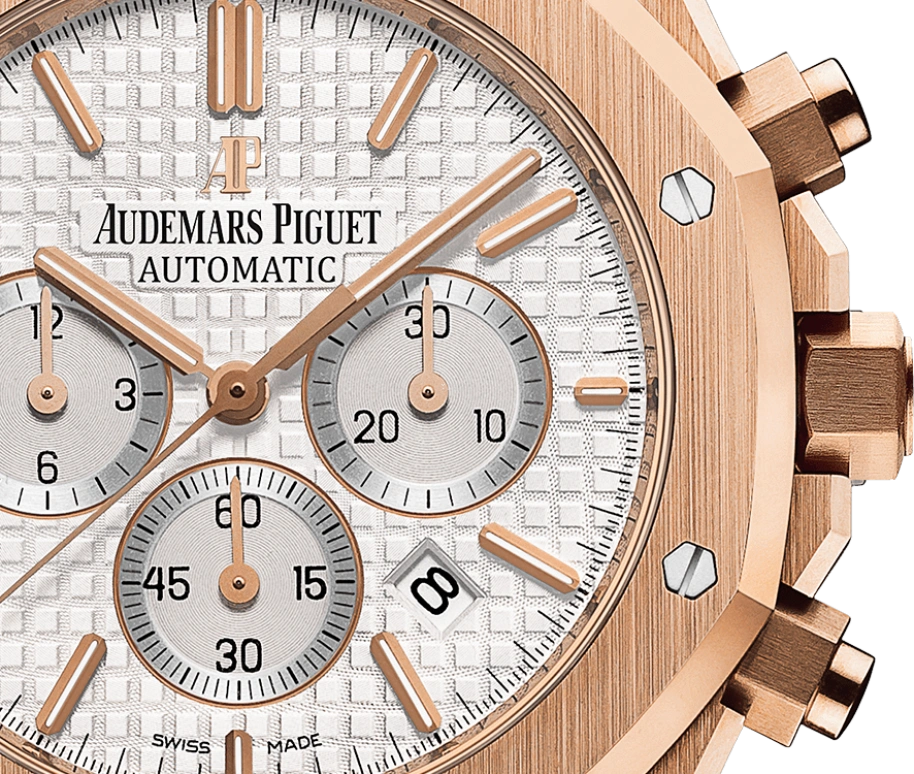 Audemars Piguet,Royal Oak 41mm,41mm,Rose Gold,Silver,White,Automatic,Chronograph,Day,26320OR,26320OR.OO.1220OR.02