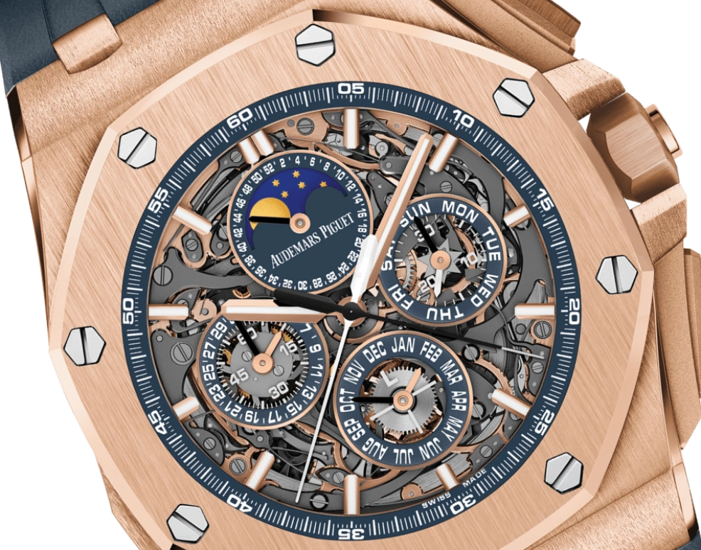 Audemars Piguet,Royal Oak Offshore 44mm,44mm,Pink Gold,Skeleton,Automatic,Chronograph,Moonphase,Perpetual Calendar,Month,45hours,In-house Caliber,26571OR,26571OR.OO.A027CA.01.99