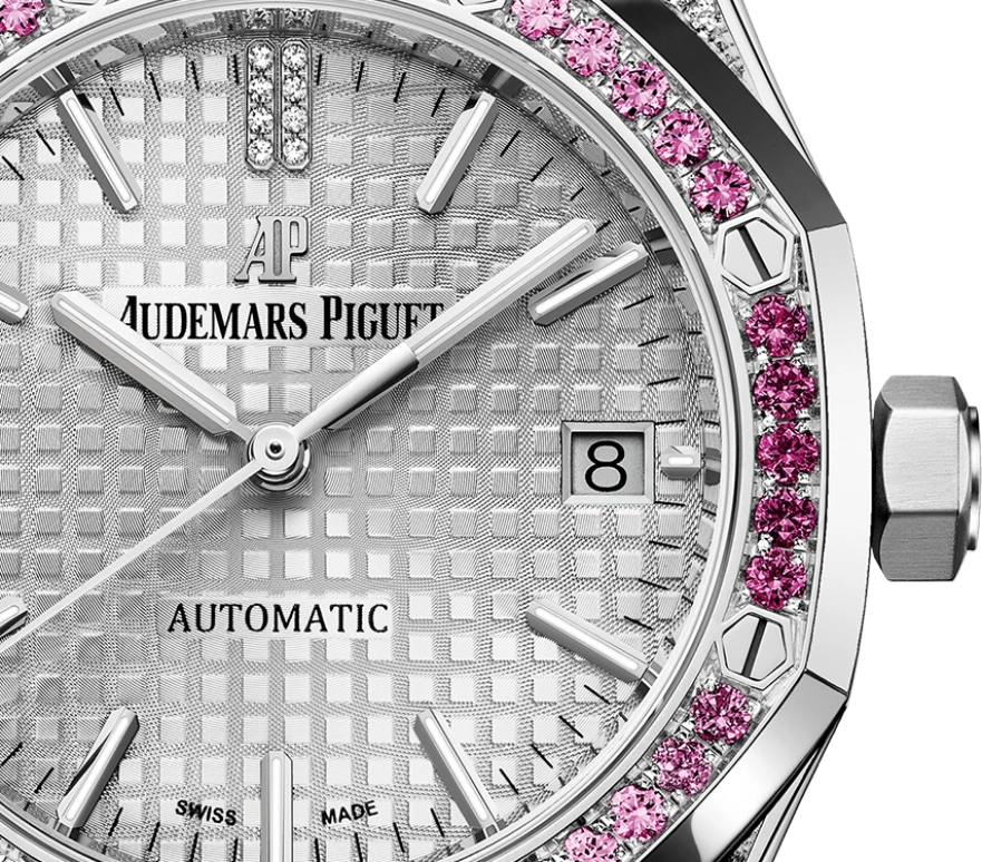 Audemars Piguet,Royal Oak 37mm,37mm,White Gold,Silver,Automatic,Day,60hours,15452BC,15452BC.ZY.D007VE.01