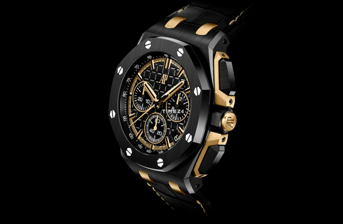 Audemars Piguet,Royal Oak Offshore 43mm,43mm,Ceramic,Yellow Gold,Black,Automatic,Chronograph,Day,Flyback,26420CE,26420CE.OO.A127CR.01