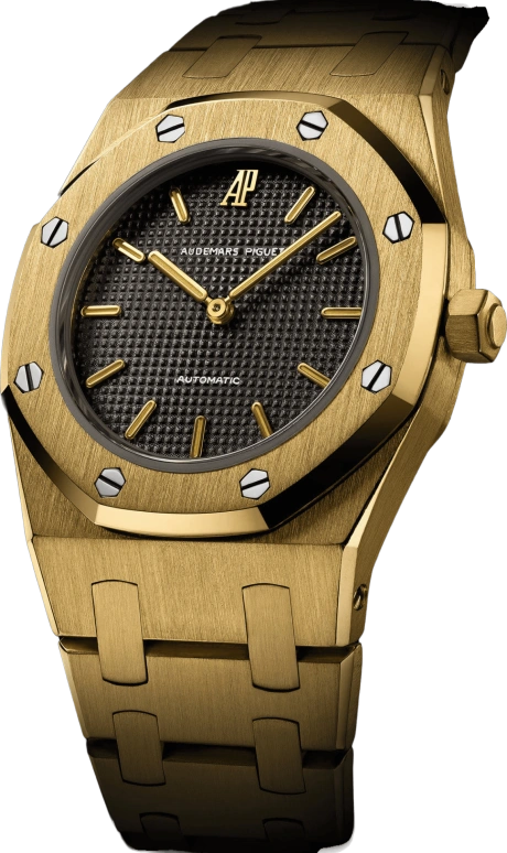 Audemars Piguet,Royal Oak 29mm,29mm,Yellow Gold,Black,Automatic,In-house Caliber,Sapphire,8638BA,8638BA.O.0424BA.01