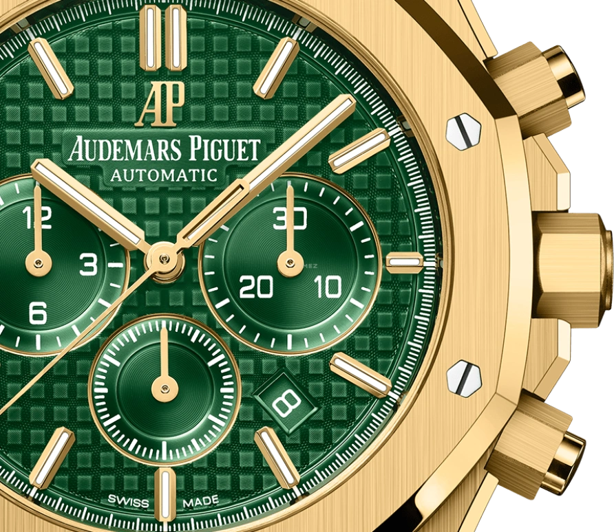 Audemars Piguet,Royal Oak 41mm,41mm,Yellow Gold,Green,Automatic,Chronograph,Day,LeBron James,26331BA,26331BA.OO.1220BA.02