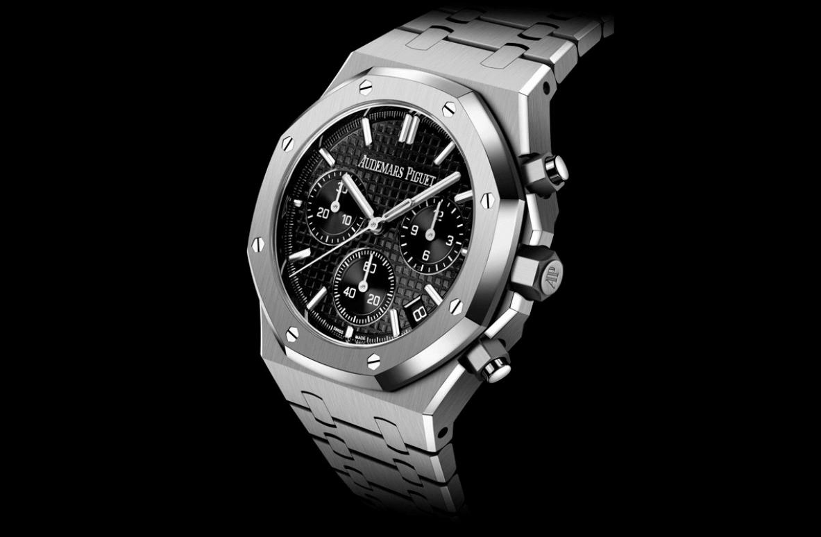 Audemars Piguet,Royal Oak 41mm,41mm,Stainless Steel,Black,Automatic,Chronograph,Day,26240ST,26240ST.OO.1320ST.02 50th