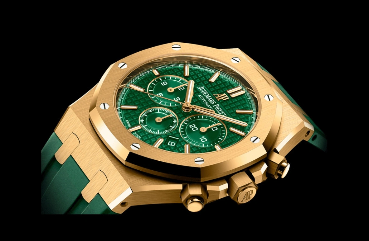 Audemars Piguet,Royal Oak 41mm,41mm,Yellow Gold,Green,Automatic,Chronograph,Day,LeBron James,26331BA,26331BA.OO.1220BA.02