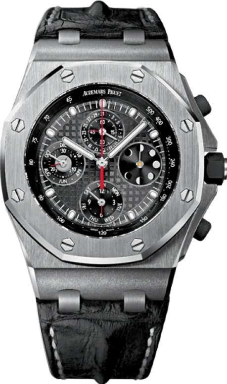 Audemars Piguet,Royal Oak Offshore 42mm,42mm,Titanium,Black,Automatic,Chronograph,Moonphase,Perpetual Calendar,Leap Year,38hours,In-house Caliber,26209TI,26209TI.OO.D101CR.01