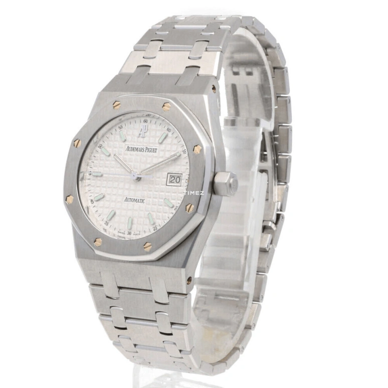 Audemars Piguet,Royal Oak 33mm,33mm,Stainless Steel,White,Silver,Automatic,Day,40hours,15000ST,15000ST.OO.0789ST.07