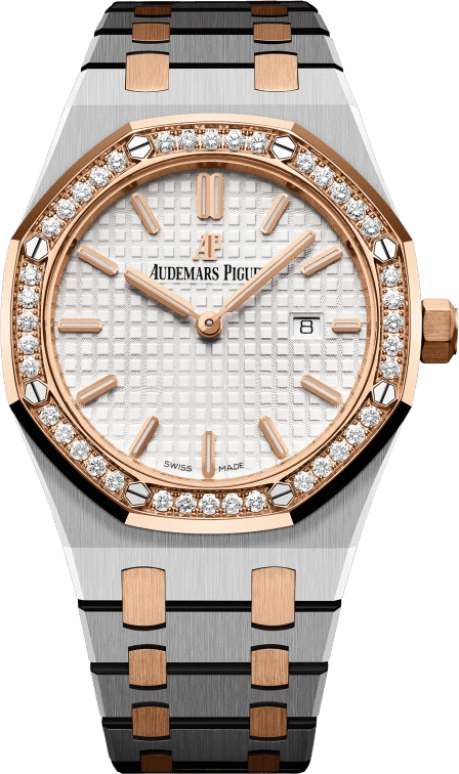 Audemars Piguet,Royal Oak 33mm,33mm,Stainless Steel,Silver,White,Quartz,Day,In-house Caliber,67651SR,67651SR.ZZ.1261SR.01