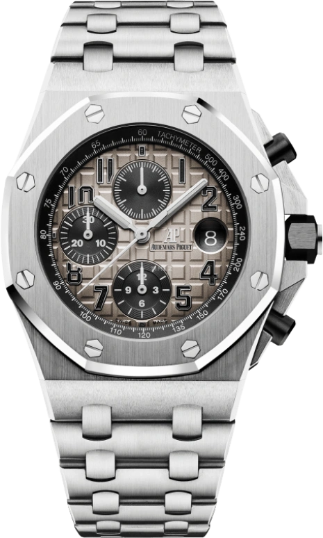 Audemars Piguet,Royal Oak Offshore 42mm,42mm,Ceramic,Platinum,Grey,Automatic,Chronograph,Day,26470PT,26470PT.OO.1000PT.01