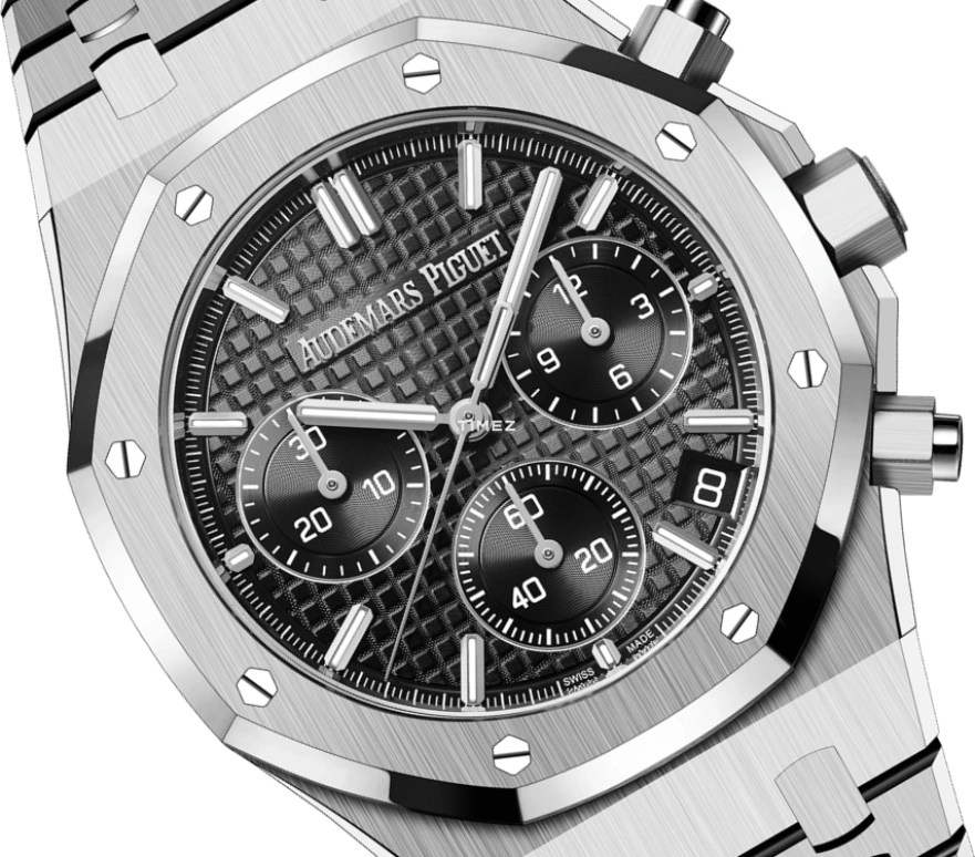 Audemars Piguet,Royal Oak 41mm,41mm,Stainless Steel,Black,Automatic,Chronograph,Day,Flyback,26240ST,26240ST.OO.1320ST.06