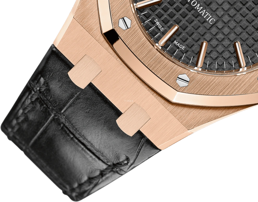 Audemars Piguet,Royal Oak 37mm,37mm,Pink Gold,Black,Automatic,Day,60hours,15450OR,15450OR.OO.D002CR.01