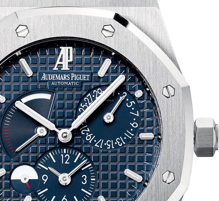 Audemars Piguet,Royal Oak 39mm,39mm,Stainless Steel,Blue,Automatic,Day,Power Reserve Indicator,Dule Time,26120ST,26120ST.OO.1220ST.02