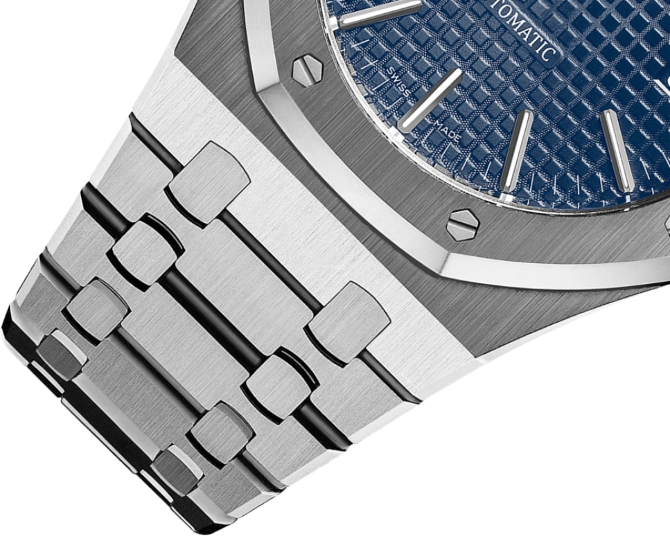 Audemars Piguet,Royal Oak 41mm,41mm,Stainless Steel,Blue,Automatic,Day,60hours,15400ST,15400ST.OO.1220ST.03