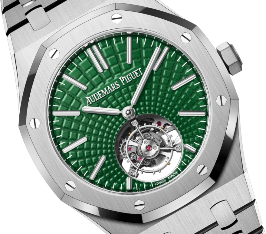 Audemars Piguet,Royal Oak 41mm,41mm,Titanium,Green,Automatic,Tourbillon,65hours,26534TI,26534TI.OO.1220TI.01