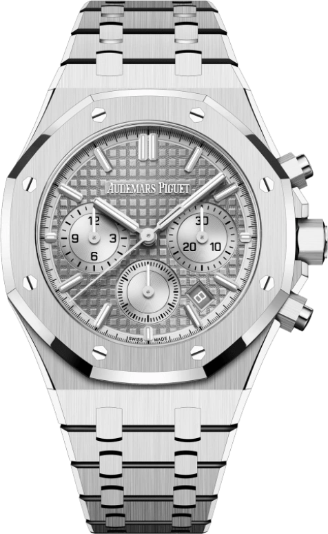 Audemars Piguet,Royal Oak 38mm,38mm,Stainless Steel,Grey,Automatic,Chronograph,Day,26715ST,26715ST.OO.1356ST.02