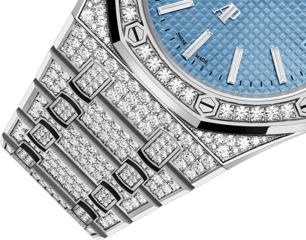 Audemars Piguet,Royal Oak 39mm,39mm,White Gold,Blue,Automatic,Day,40hours,15202BC,15202BC.ZZ.1241BC.02