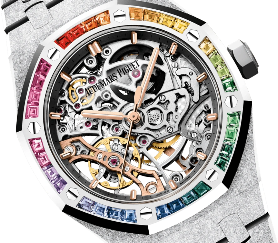 Audemars Piguet,Royal Oak 37mm,37mm,White Gold,Skeleton,Automatic,Double Balance,15468BC,15468BC.YG.1259BC.01