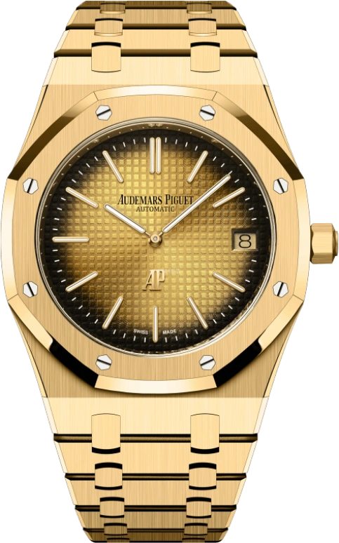 Audemars Piguet,Royal Oak 39mm,39mm,Yellow Gold,Champagne,Automatic,Day,55hours,16202BA,16202BA.OO.1240BA.01 50th