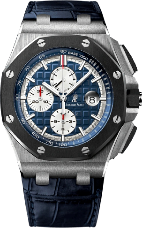 Audemars Piguet,Royal Oak Offshore 44mm,44mm,Ceramic,Platinum,Blue,Automatic,Chronograph,Day,26401PO,26401PO.OO.A018CR.01