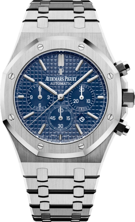 Audemars Piguet,Royal Oak 41mm,41mm,Stainless Steel,Blue,Automatic,Chronograph,Day,26320ST,26320ST.OO.1220ST.03