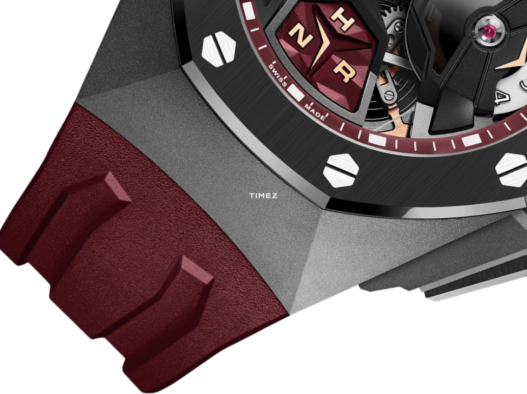 Audemars Piguet,Royal Oak Concept 44mm,44mm,Titanium,Grey,Skeleton,Red,Handwound,Dule Time,Tourbillon,Function Selector,26589IO,26589IO.OO.D500CA.01