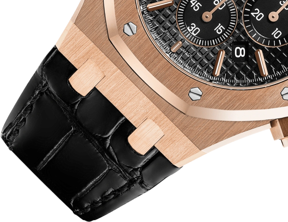 Audemars Piguet,Royal Oak 41mm,41mm,Pink Gold,Black,Automatic,Chronograph,Day,26320OR,26320OR.OO.D002CR.01