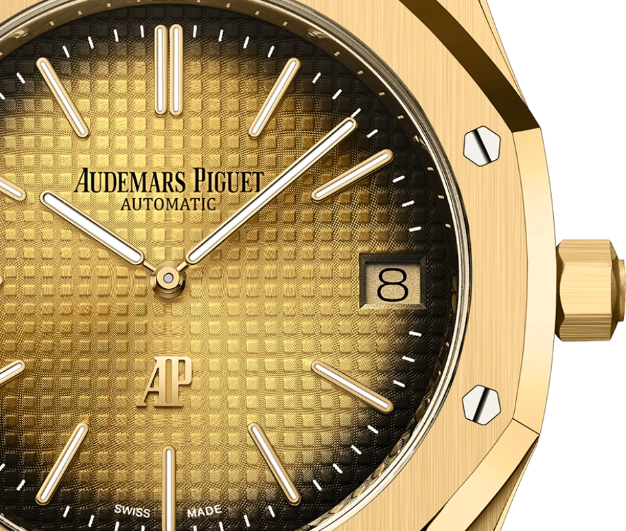 Audemars Piguet,Royal Oak 39mm,39mm,Yellow Gold,Champagne,Automatic,Day,55hours,16202BA,16202BA.OO.1240BA.01 50th