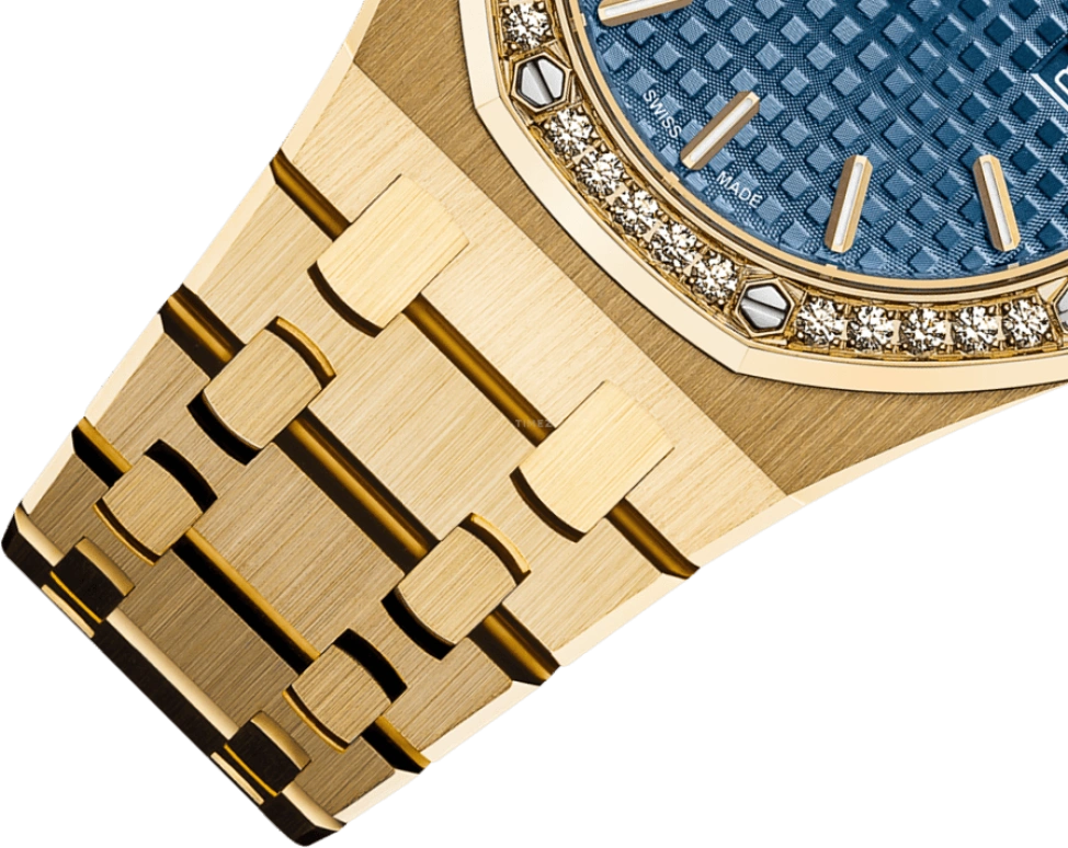 Audemars Piguet,Royal Oak 33mm,33mm,Yellow Gold,Blue,Quartz,Day,In-house Caliber,67651BA,67651BA.ZZ.1261BA.02