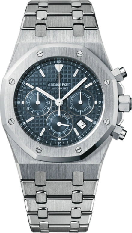 Audemars Piguet,Royal Oak 39mm,39mm,Stainless Steel,Blue,Automatic,Chronograph,Day,26300ST,26300ST.OO.1110ST.03