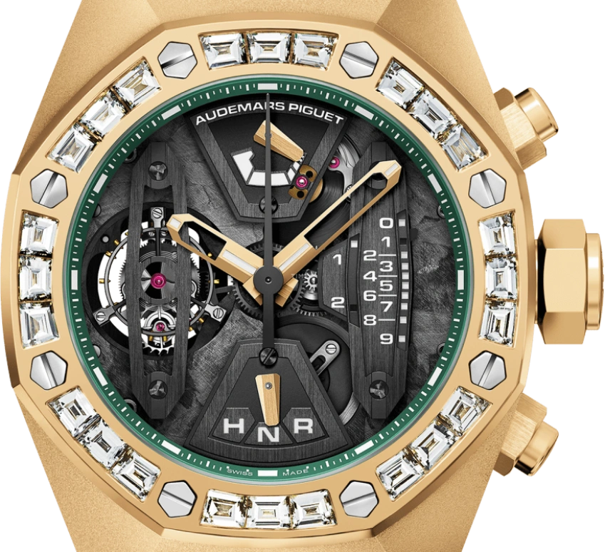 Audemars Piguet,Royal Oak Concept 44mm,44mm,Ceramic,Yellow Gold,Skeleton,Black,Handwound,Chronograph,Power Reserve Indicator,Tourbillon,Function Selector,237hours,In-house Caliber,26224BA,26224BA.ZZ.D400CR.01