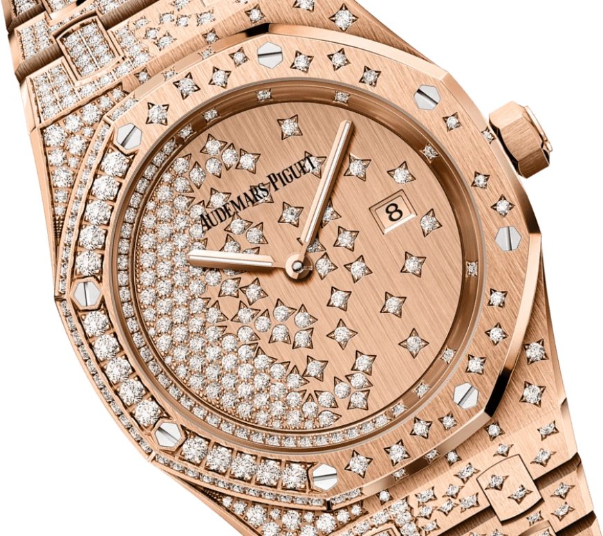 Audemars Piguet,Royal Oak 33mm,33mm,Pink Gold,Pink,Quartz,Day,In-house Caliber,67654OR,67654OR.ZZ.1264OR.01