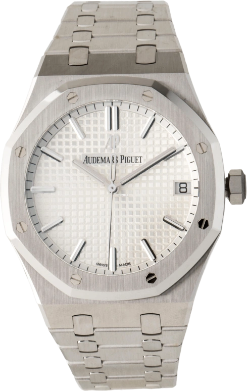 Audemars Piguet,Royal Oak 33mm,33mm,Stainless Steel,White,Silver,Automatic,Day,Sapphire,Crystal Glass,57175ST,57175ST.OO.0789ST.01