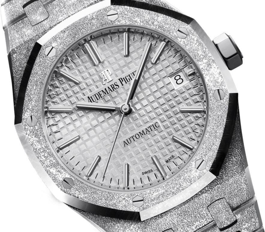 Audemars Piguet,Royal Oak 37mm,37mm,White Gold,Silver,Silver White,White,Automatic,Day,60hours,15454BC,15454BC.GG.1259BC.01